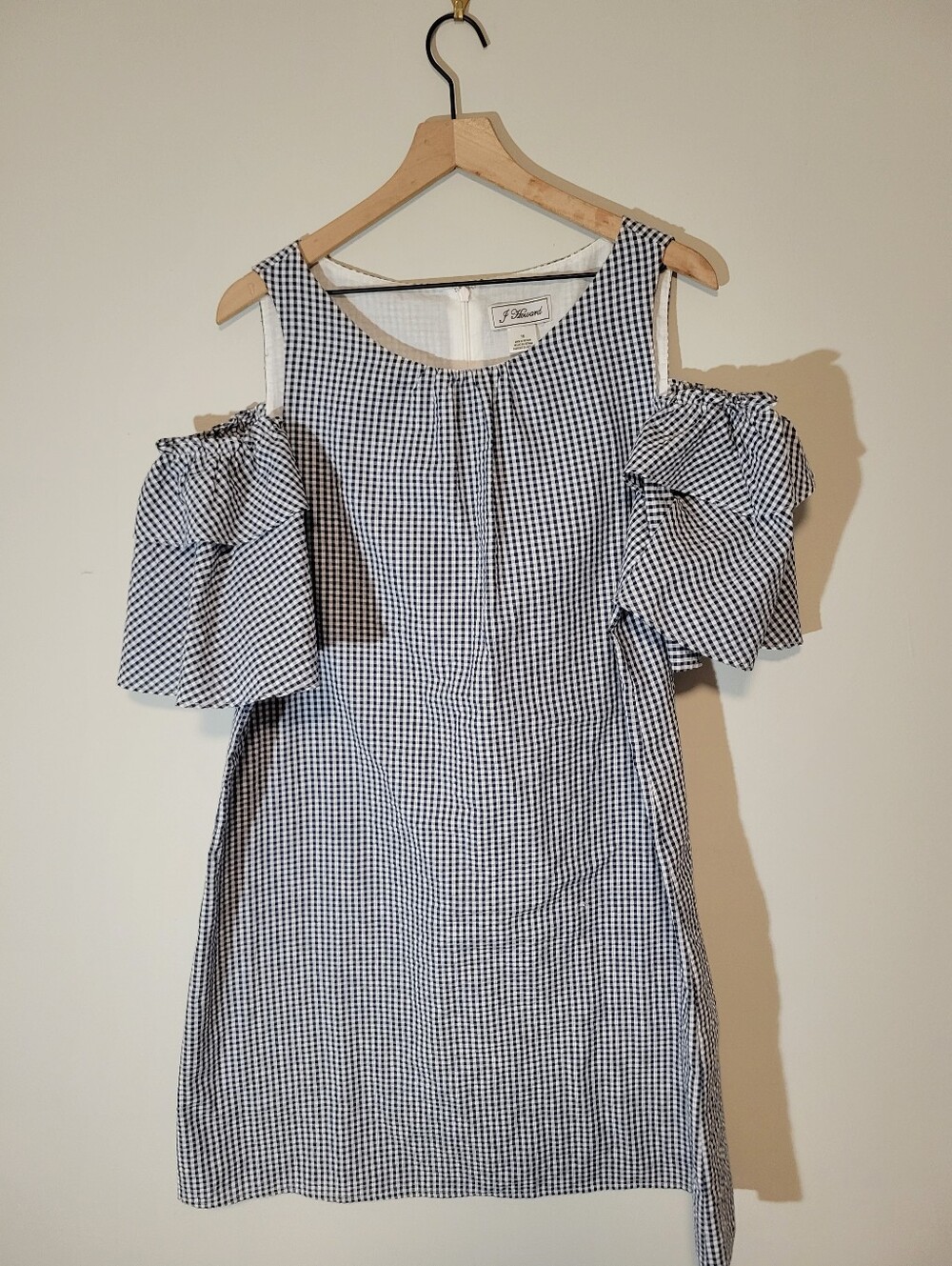 Size 16 Gingham Off The Shoulder Dress
